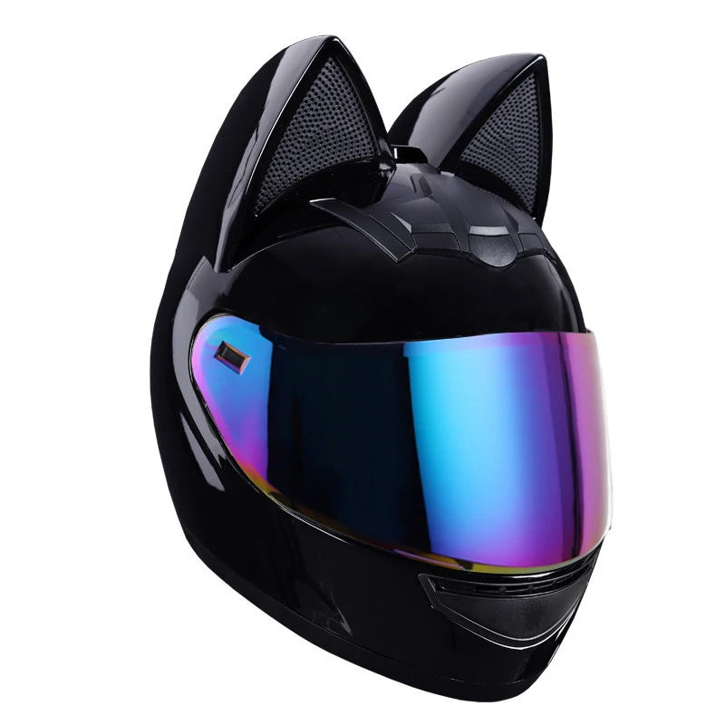 Feline Rider – Cat-Ears Full-Face Helmet