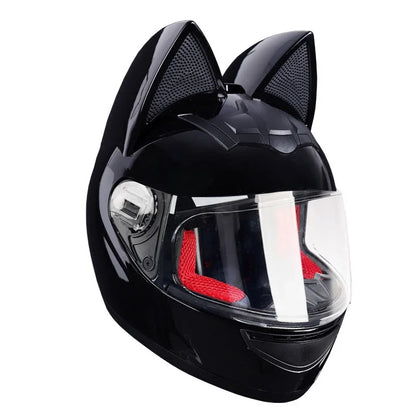 Feline Rider – Cat-Ears Full-Face Helmet