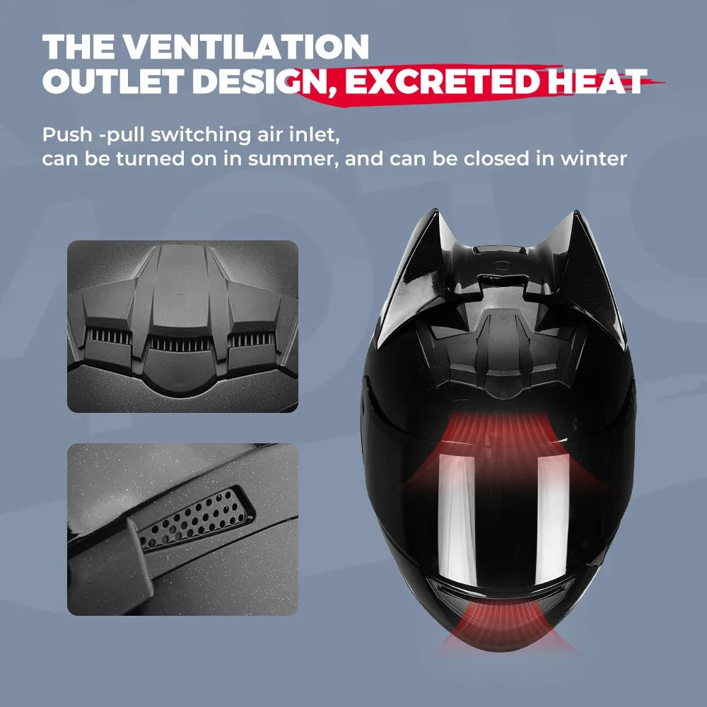 Dark Knight Ride – Batman-Inspired Full-Face Helmet