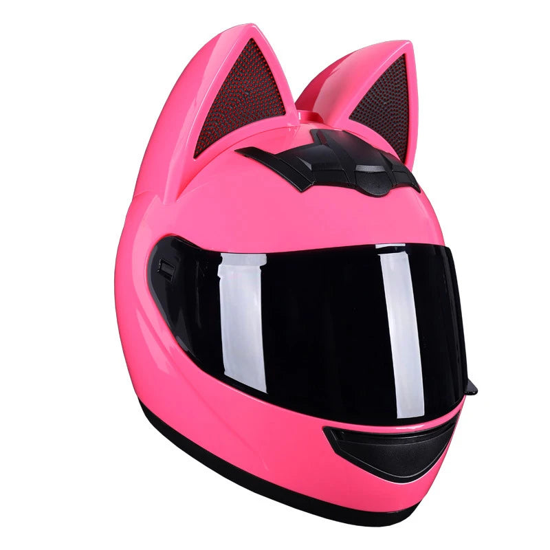 Feline Rider – Cat-Ears Full-Face Helmet