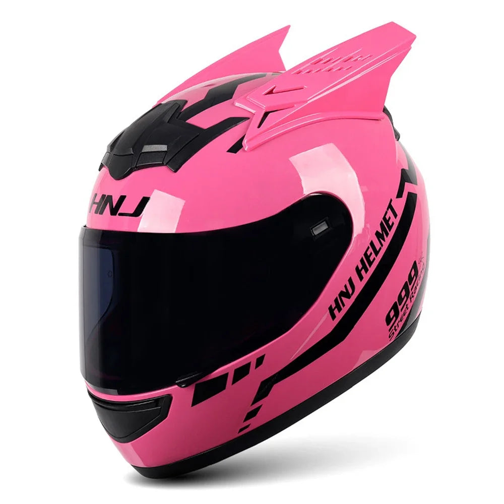 Feline Rider – Cat-Ears Full-Face Helmet