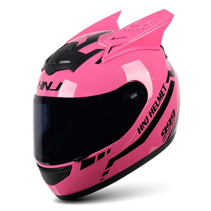 Feline Rider – Cat-Ears Full-Face Helmet