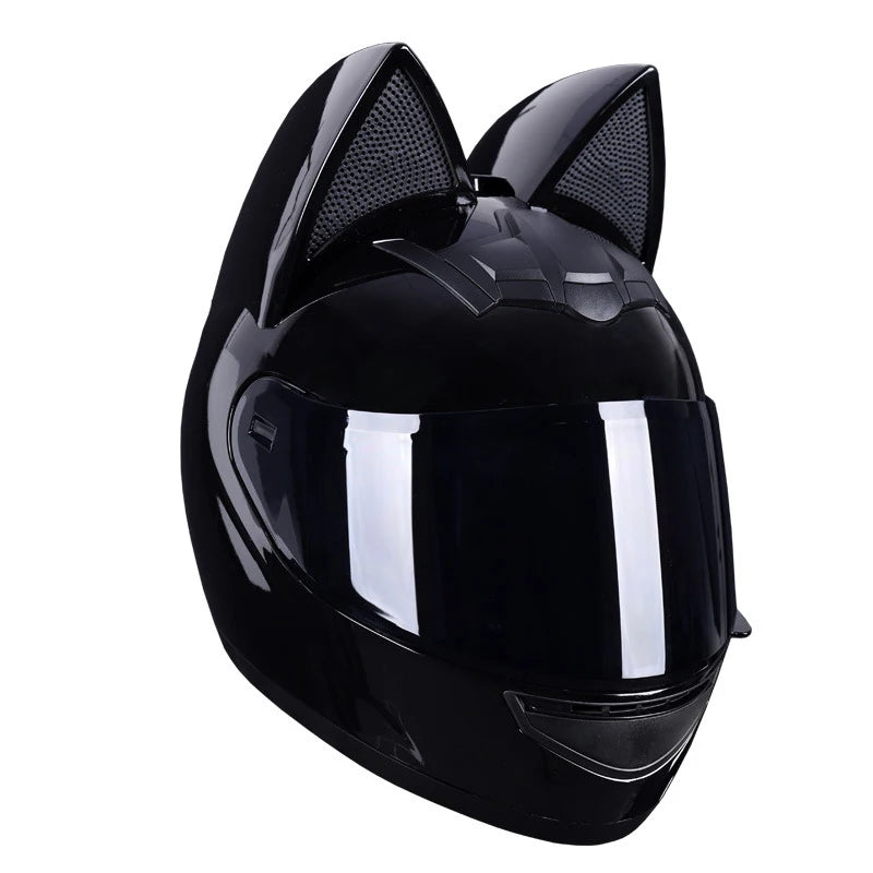 Feline Rider – Cat-Ears Full-Face Helmet