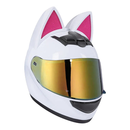 Feline Rider – Cat-Ears Full-Face Helmet