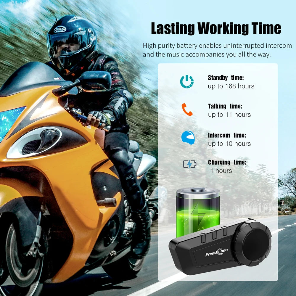 FreedConn KY Pro – Premium Bluetooth Motorcycle Headset