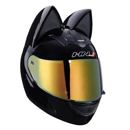Feline Rider – Cat-Ears Full-Face Helmet