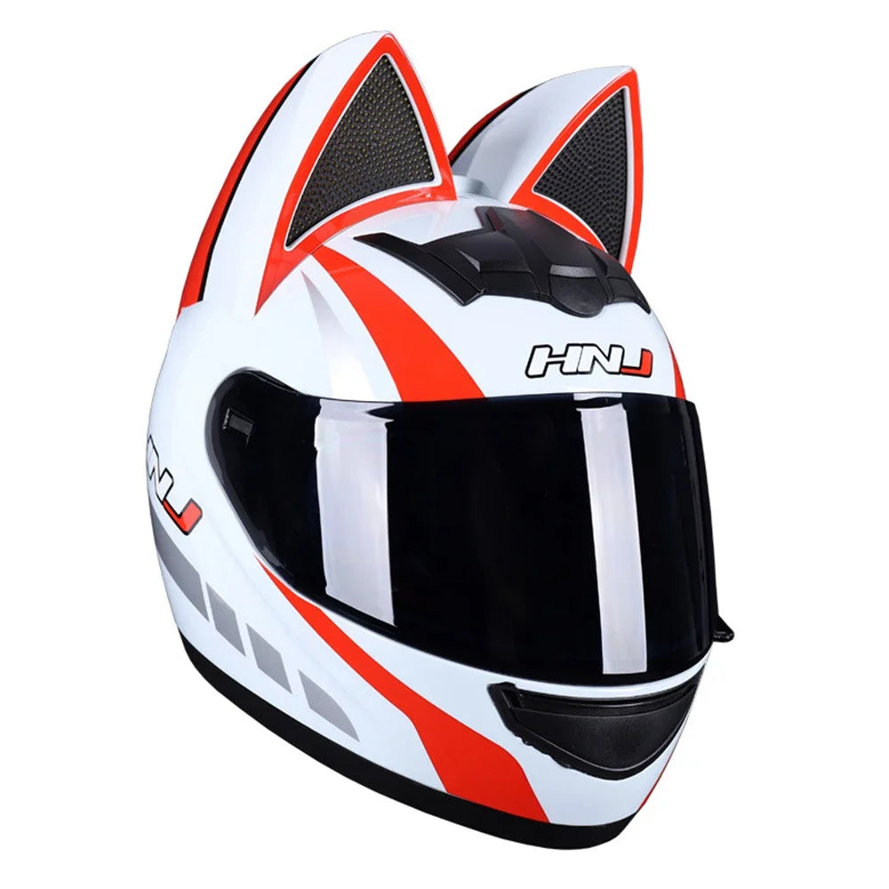 Feline Rider – Cat-Ears Full-Face Helmet